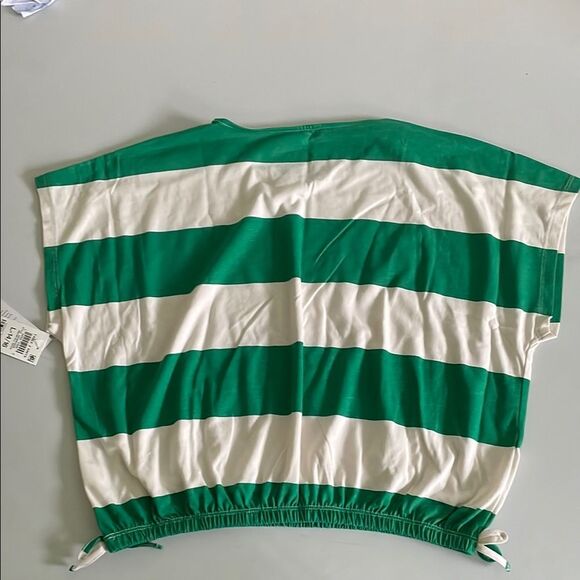 Epic Threads Green and White Striped Short Sleeve Tee - Picture 2 of 2